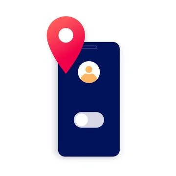 GPS activation toggle Stock Illustration