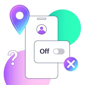 GPS activation toggle Stock Illustration