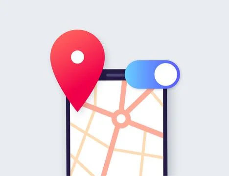 GPS activation toggle 스톡 일러스트