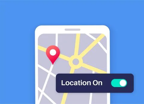 GPS activation toggle 스톡 일러스트