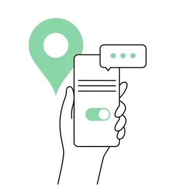 GPS activation toggle Stock Illustration