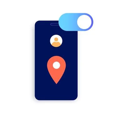 GPS activation toggle 스톡 일러스트