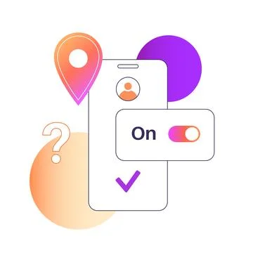 GPS activation toggle 스톡 일러스트