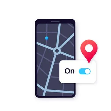 GPS activation toggle 스톡 일러스트