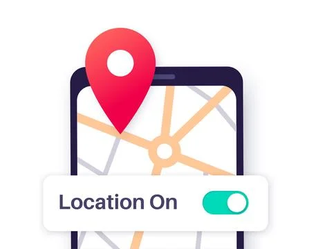 GPS activation toggle Illustrazione stock