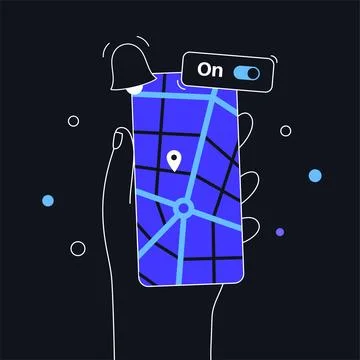 GPS activation toggle 스톡 일러스트