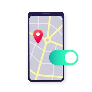 GPS activation toggle 스톡 일러스트
