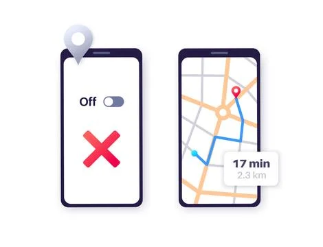 GPS activation toggle Stockillustratie