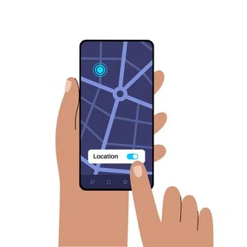 GPS activation toggle 스톡 일러스트