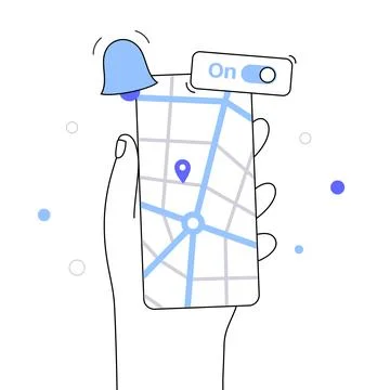 GPS activation toggle Stock Illustration