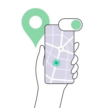 GPS activation toggle 스톡 일러스트
