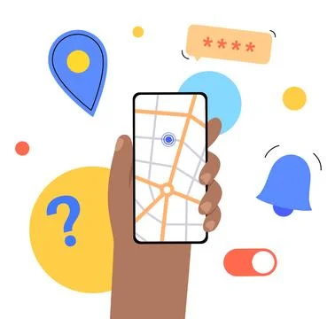 GPS activation toggle Illustrazione stock