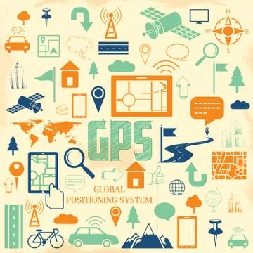GPS Application Stock Illustration