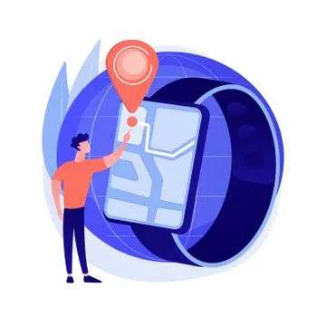 GPS application vector concept metaphor Stock Illustration