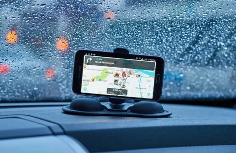 GPS application Waze Stock Photos