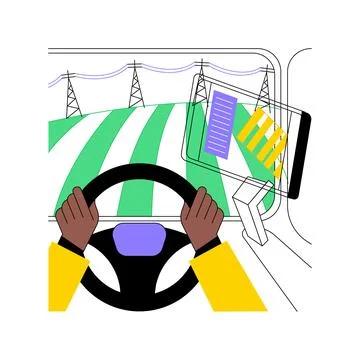 GPS based plant mapping isolated cartoon vector illustrations. イラスト素材