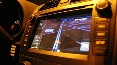 GPS car navigation Stock Footage