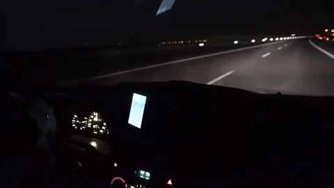 GPS car navigation riding in the night 動画素材 70156817