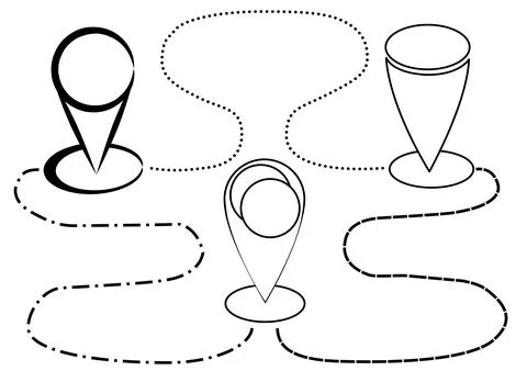 Gps color vector illustration element Illustrazione stock