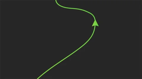 GPS delivery mark moves from point A to point B. Green line with Navigator mark 스톡 동영상 139209094