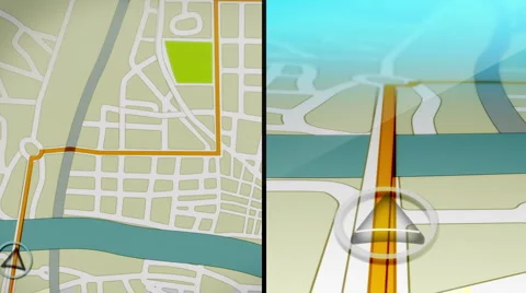 GPS Demo Animation Stock Footage
