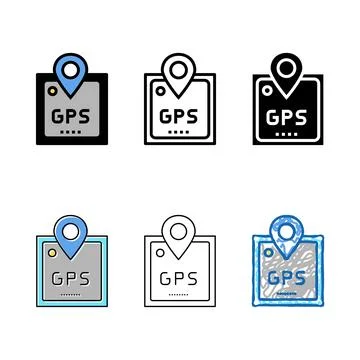 Gps device color icon vector concepts 스톡 일러스트