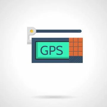 GPS device flat vector icon Flat color vector icon for GPS navigation devi... Stock Photos