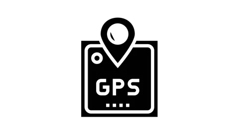 Gps device glyph icon animation Stock Footage 157258750