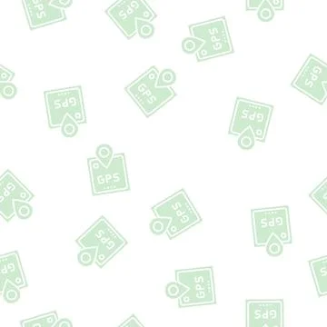 Gps device glyph seamless pattern Stock Illustration