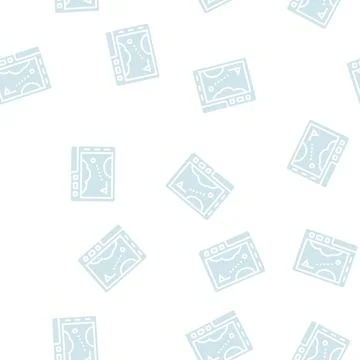 Gps device golf game glyph seamless pattern Stock Illustration
