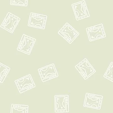 Gps device golf game line seamless pattern 库存插图