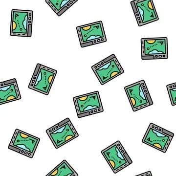 Gps device golf game vector seamless pattern Ilustración de archivo