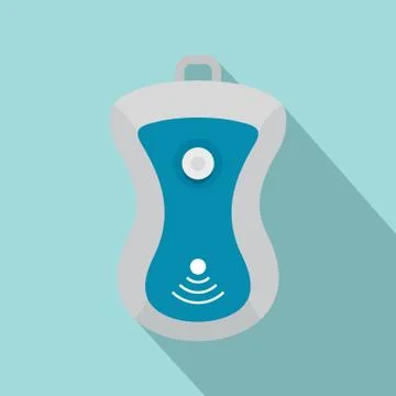Gps device icon, flat style Stock Illustration