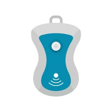 Gps device icon, flat style Illustrazione stock