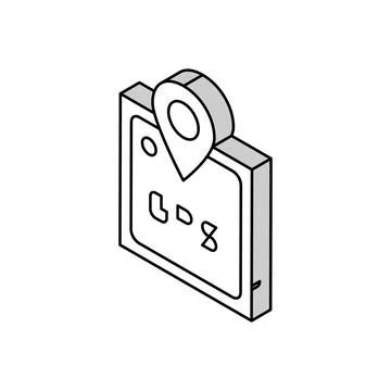 Gps device isometric icon vector illustration 스톡 일러스트