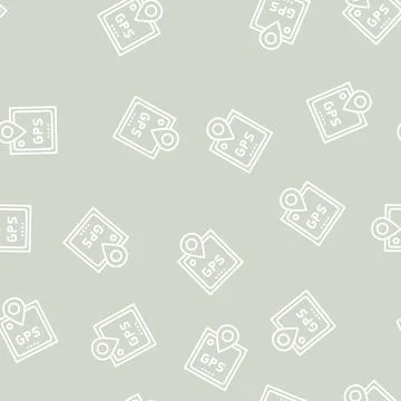 Gps device line seamless pattern 스톡 일러스트