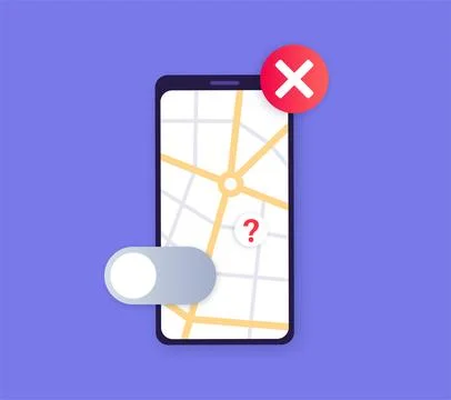 GPS disable mode Stock Illustration