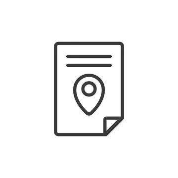 GPS documentation, icon in line design. GPS, documentation, navigation, map Stock-Illustration