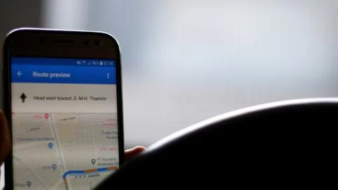 GPS driving Stock Photos