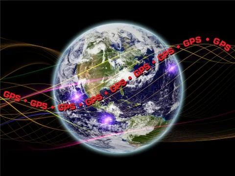 GPS  Earth 스톡 일러스트