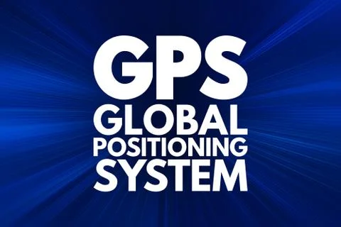 GPS - Global Positioning System acronym, technology concept background Stock Illustration