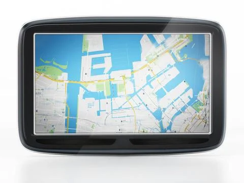 GPS Global Positioning System isolated on white background. 3D illustratio... Stock Photos