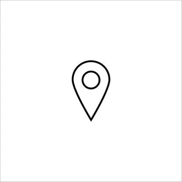 Gps glyph flat vector icon on a white background. Vector illustration Stock Illustration