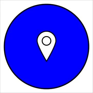 Gps glyph flat vector icon on a white background. Vector illustration Stock Illustration