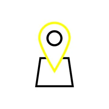 Gps glyph flat vector icon on a white background. Vector illustration Stock Illustration