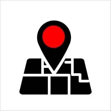 Gps glyph flat vector icon on a white background. Vector illustration Stock Illustration