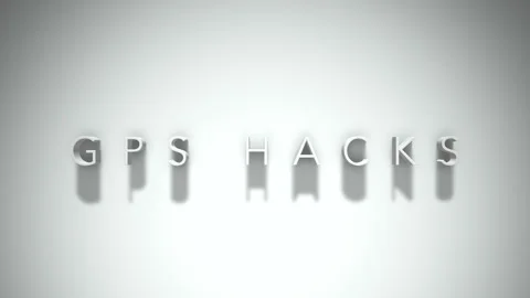 Gps hacks 3D title animation with shadows on a white background Vídeos de archivo 297515023