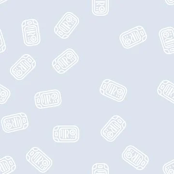 Gps hiker device line vector seamless pattern Stock Illustration