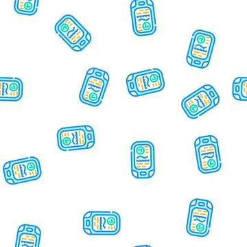 Gps hiker device vector seamless pattern Illustrazione stock