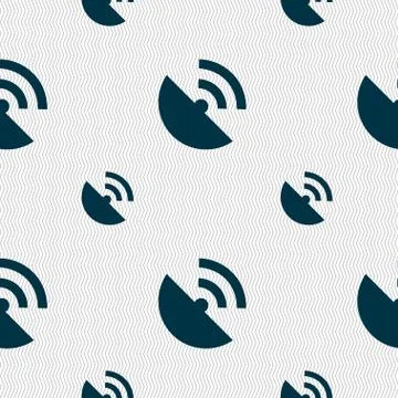 GPS icon. Flat modern. Seamless pattern with geometric texture. Vector 스톡 일러스트